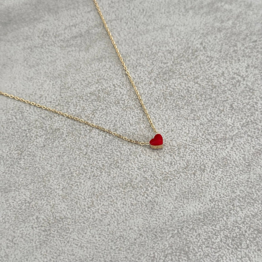 Collier Coeur rouge