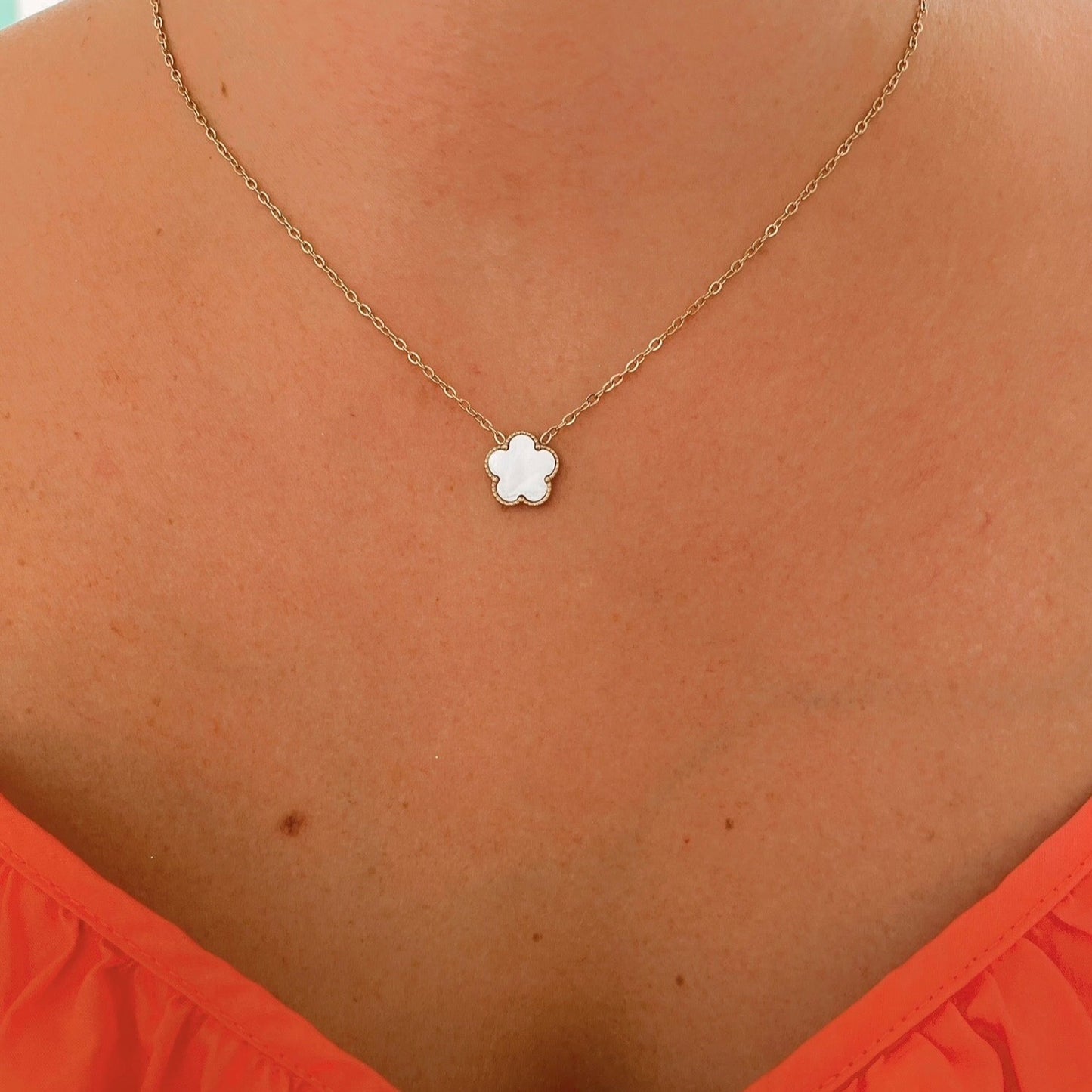 Collier Trèfle blanc