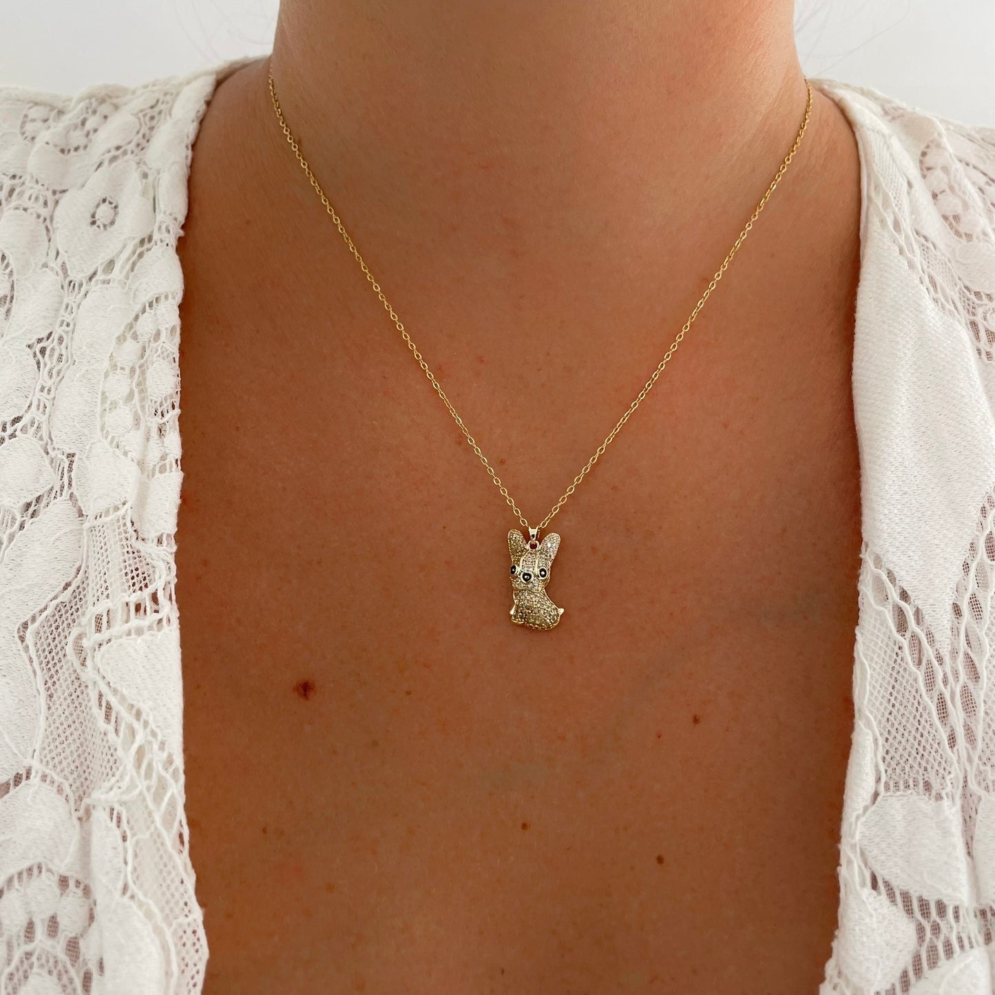 Collier Bulldog doré
