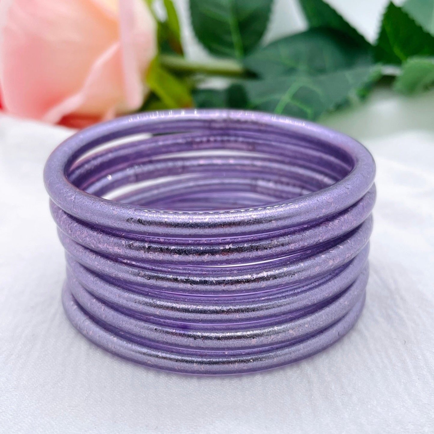Jonc Bouddhiste mauve enfant