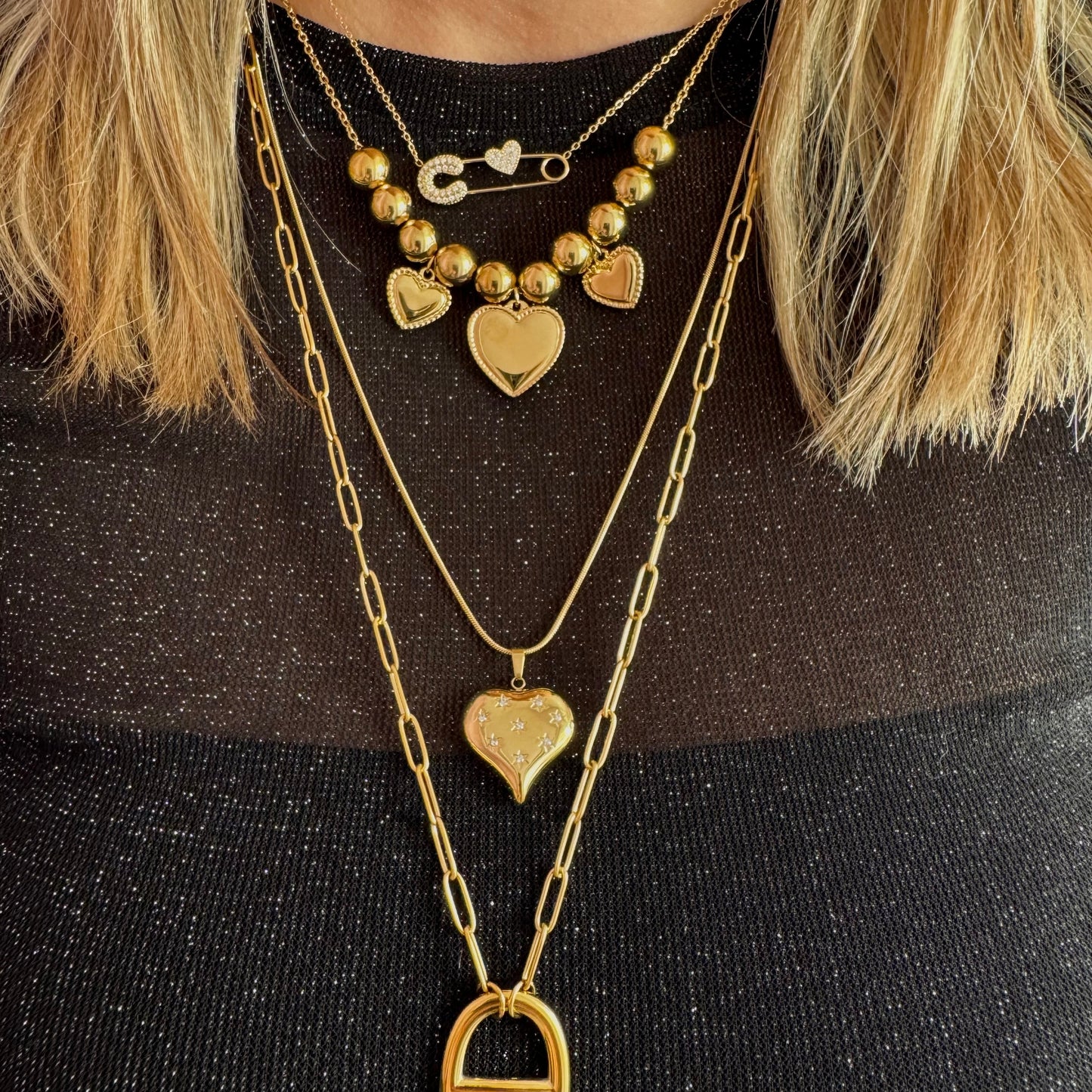 Collier Epingle coeur