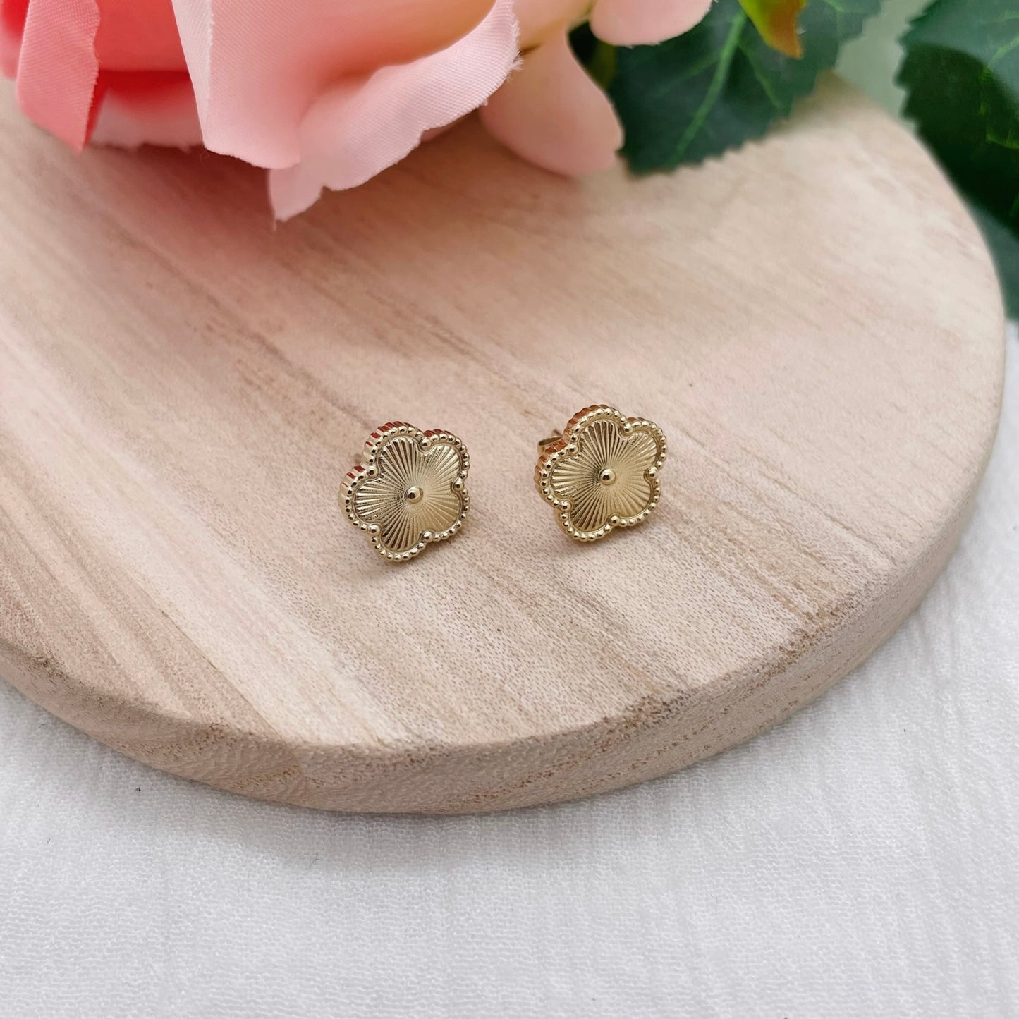 Boucles d'oreilles puce Trèfle Manon