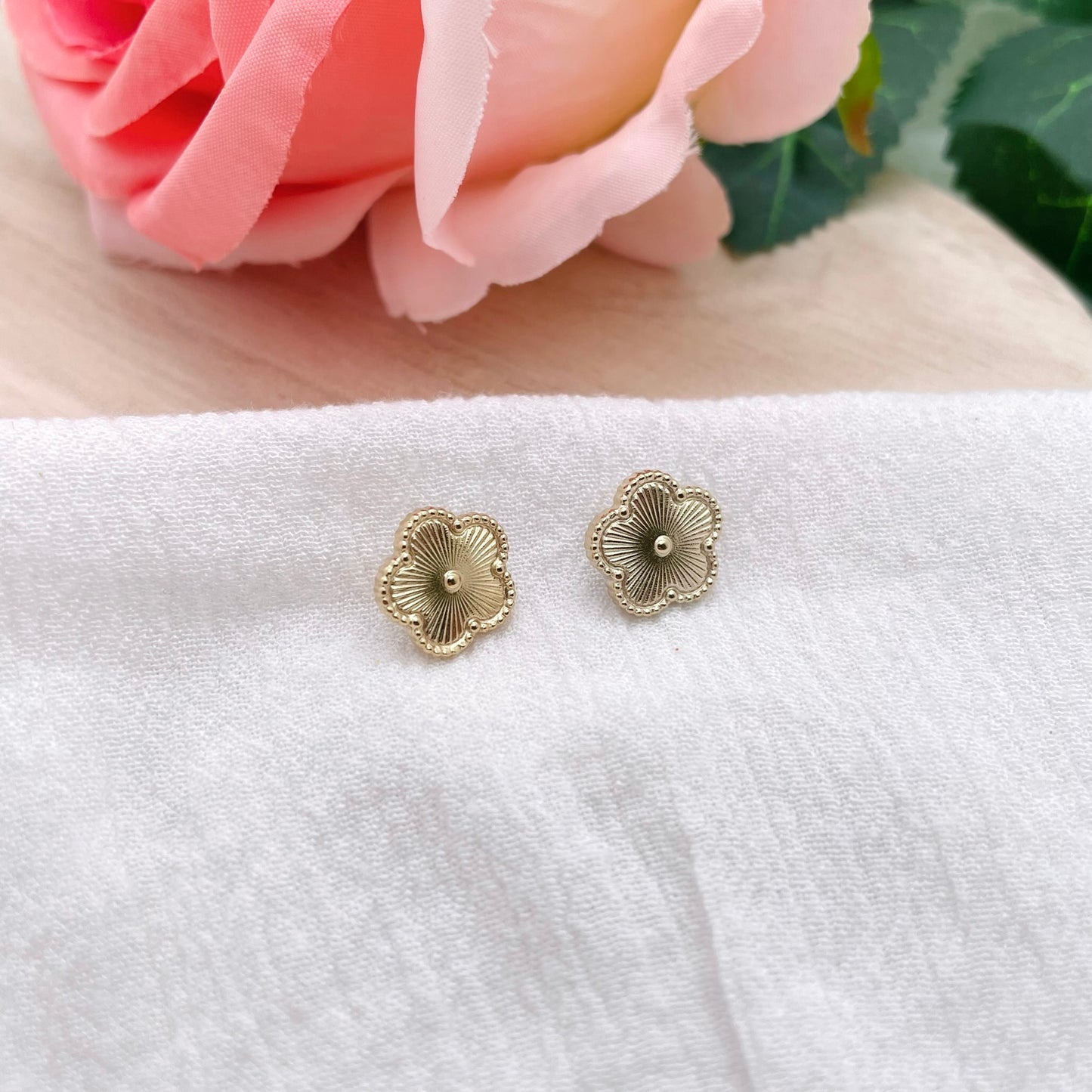 Boucles d'oreilles puce Trèfle Manon