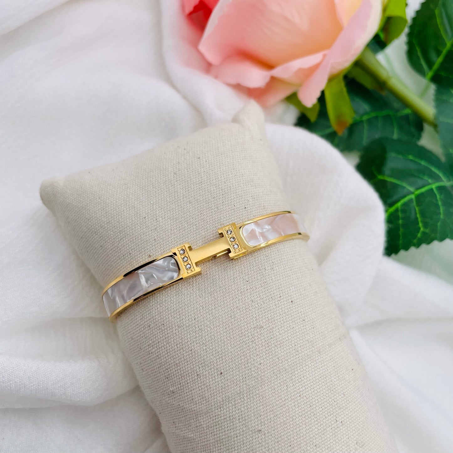 Bracelet H marbré