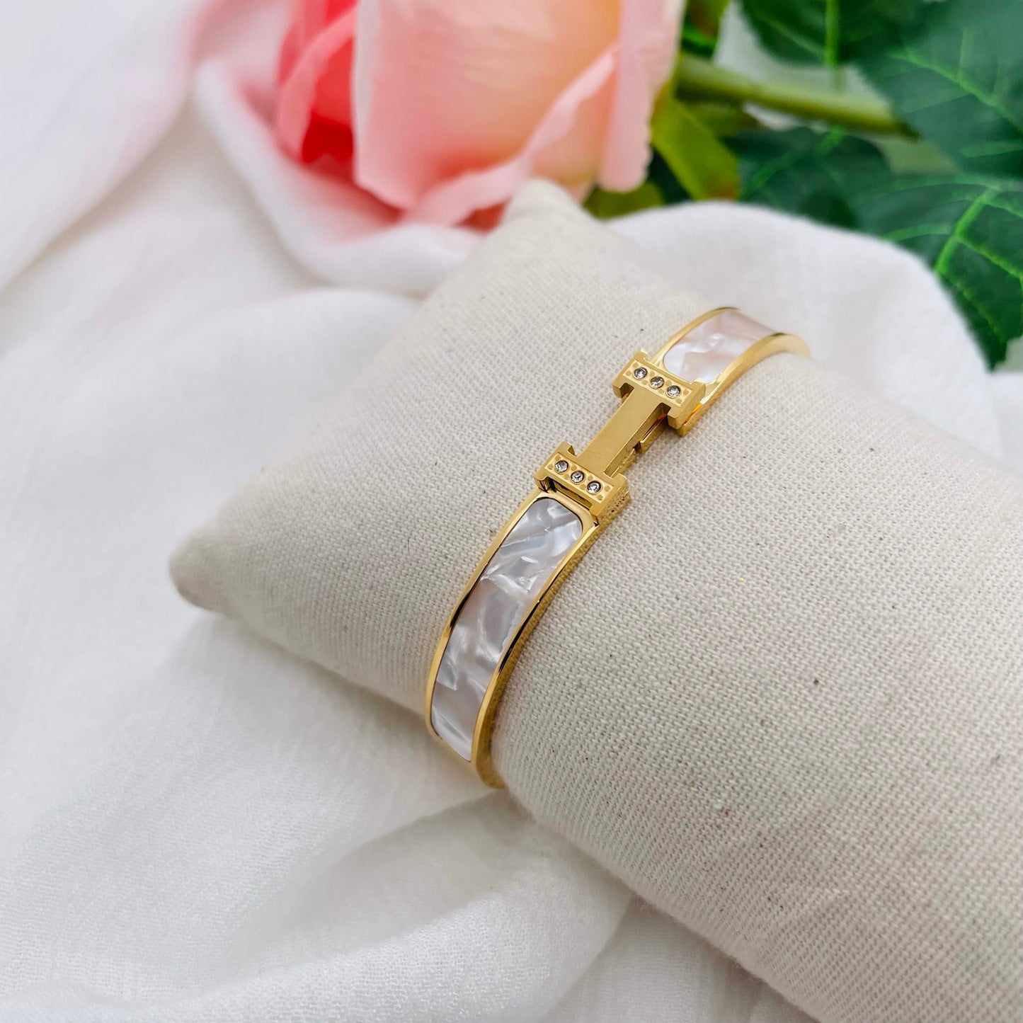 Bracelet H marbré