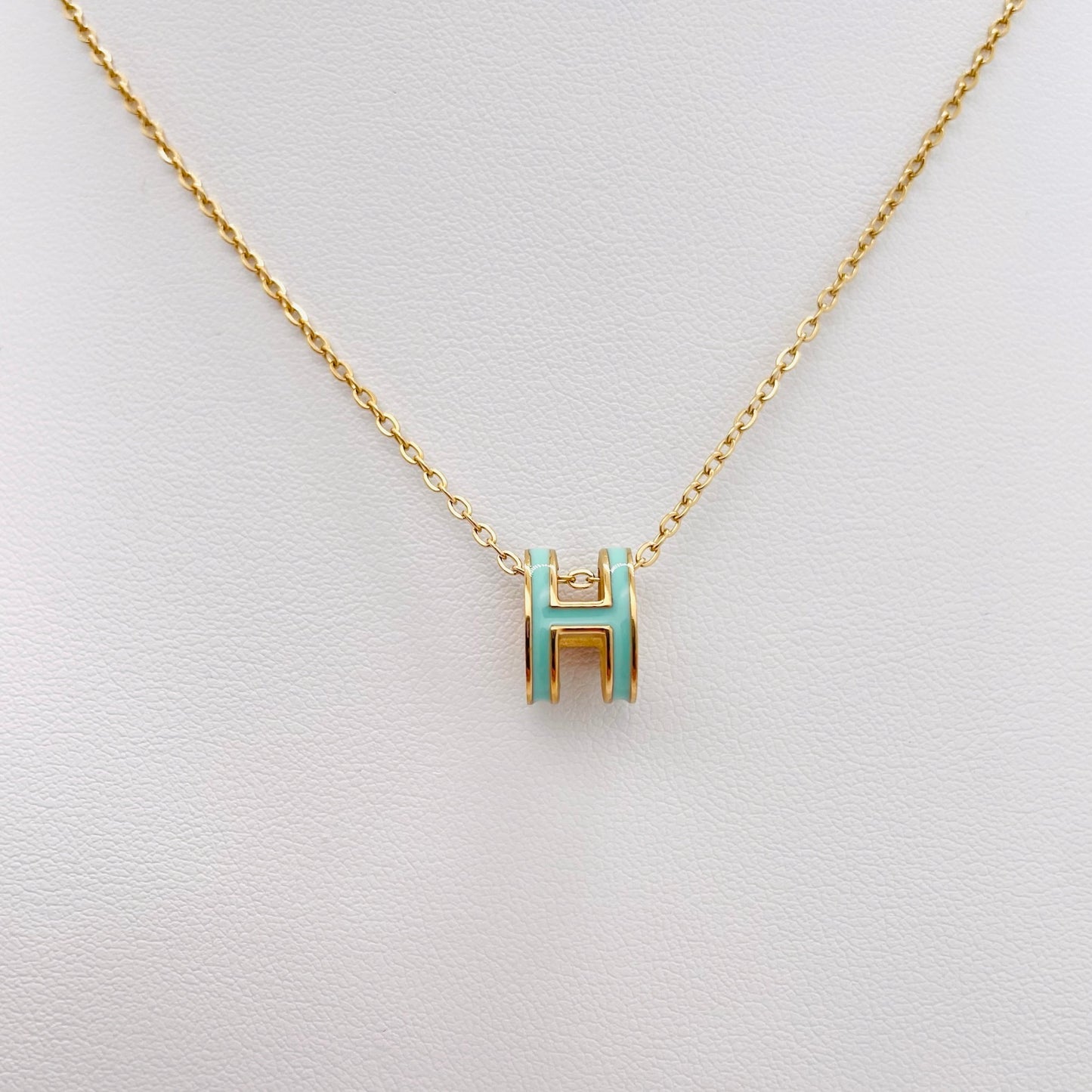 Collier H turquoise