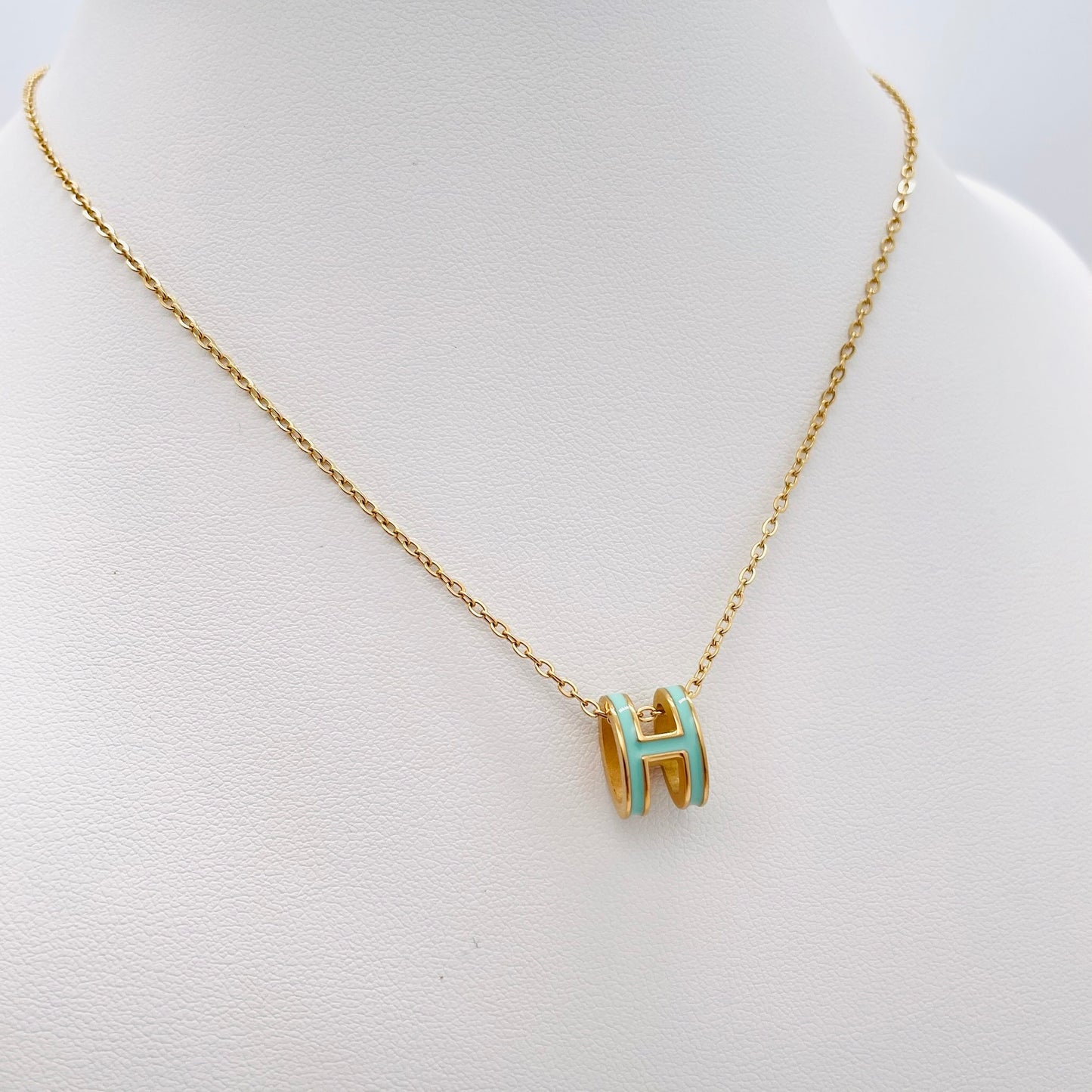 Collier H turquoise