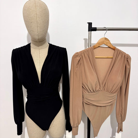 Body manches longues col V