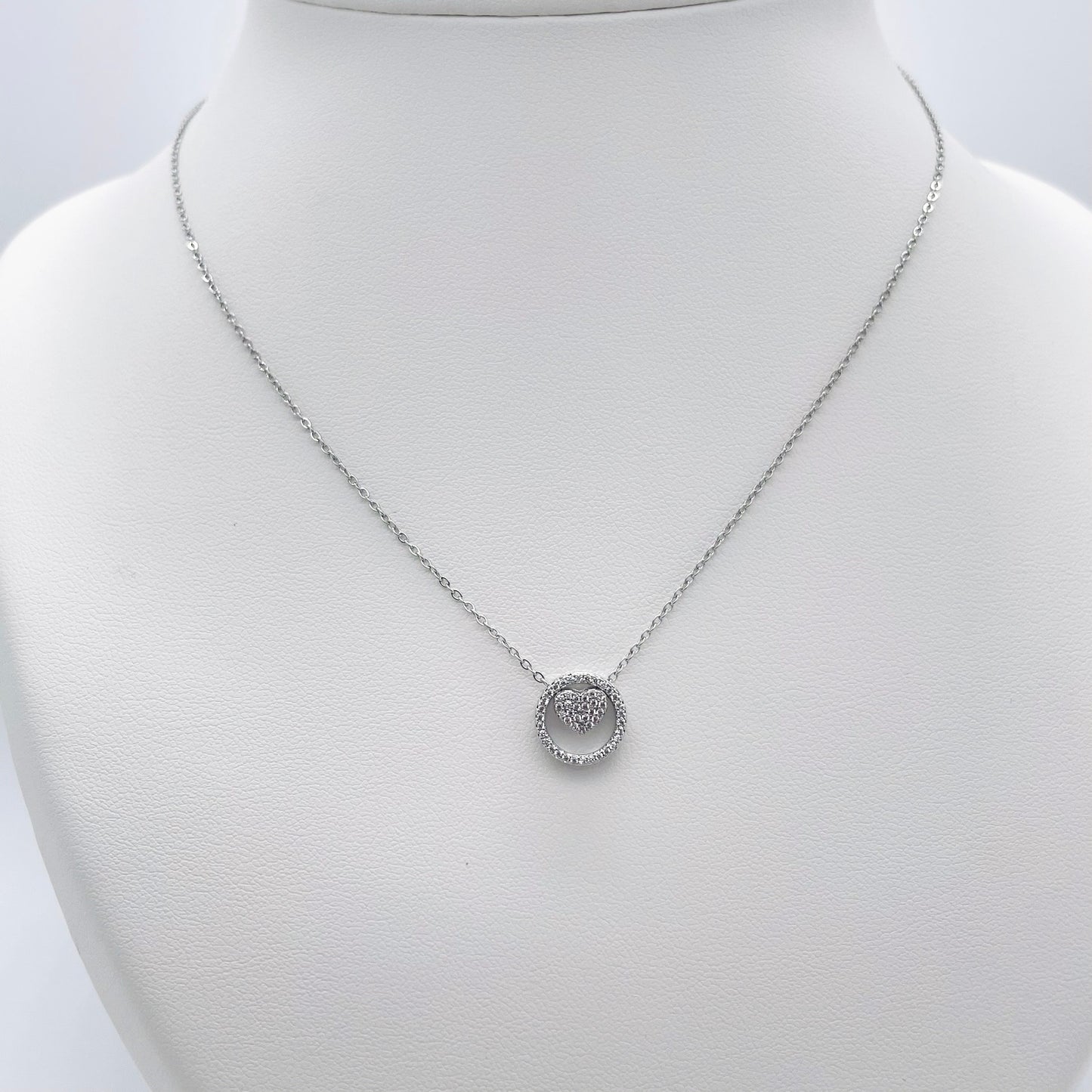Collier Coeur argenté