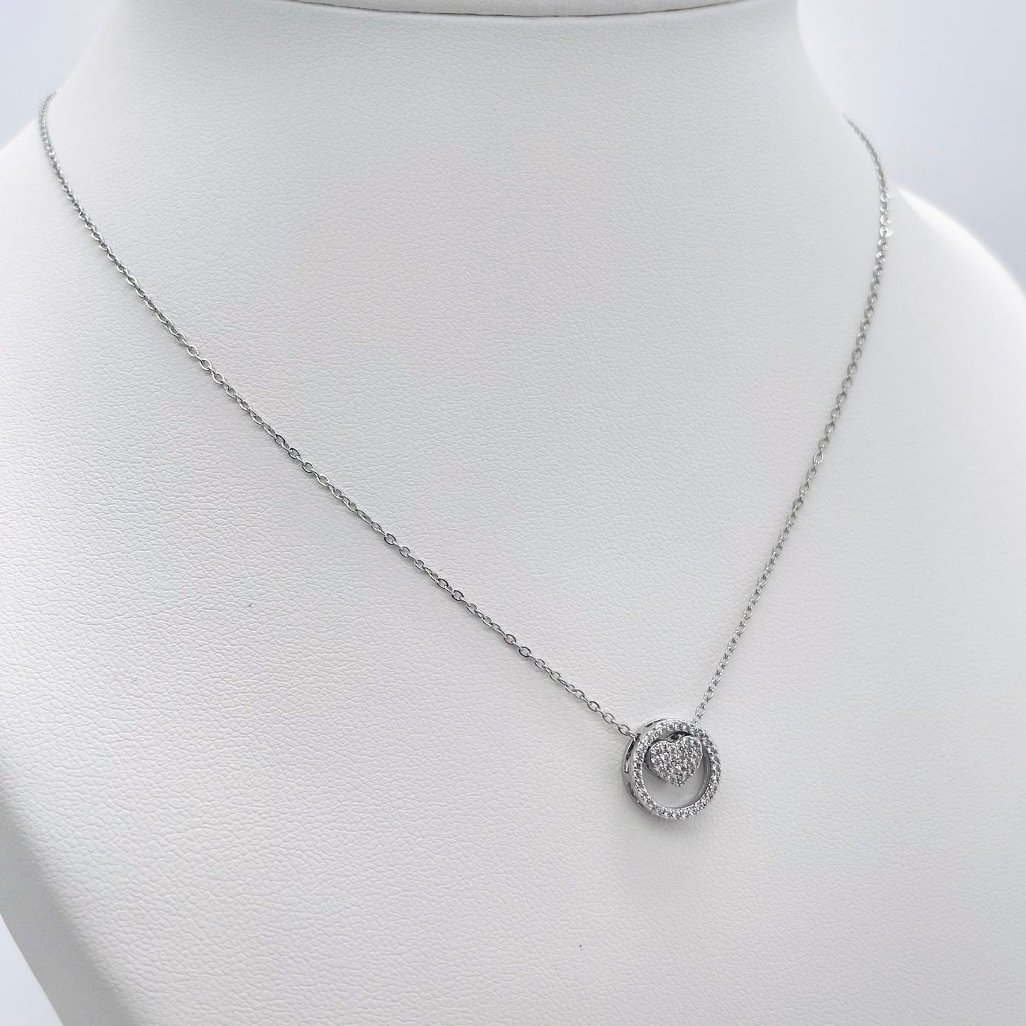 Collier Coeur argenté