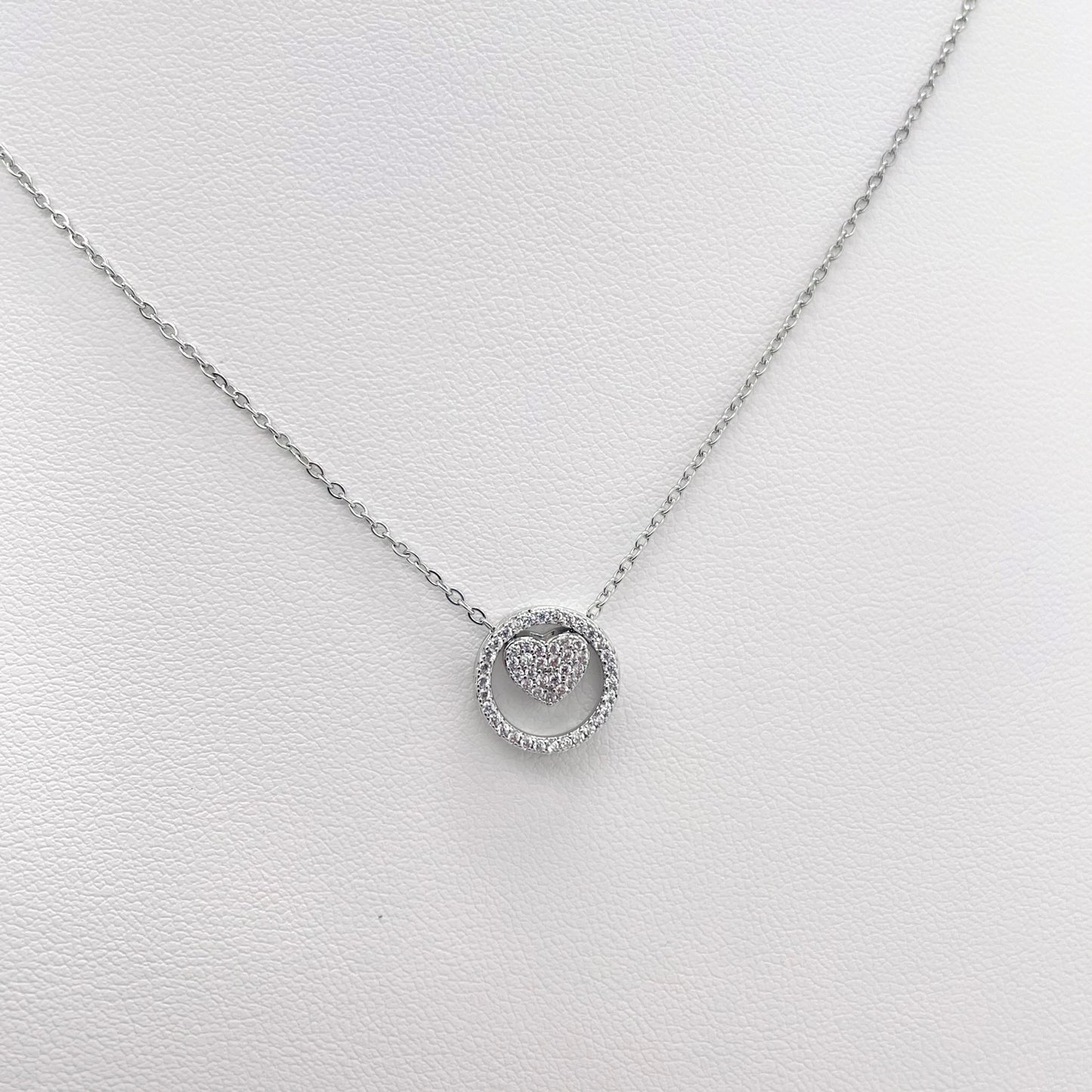 Collier Coeur argenté