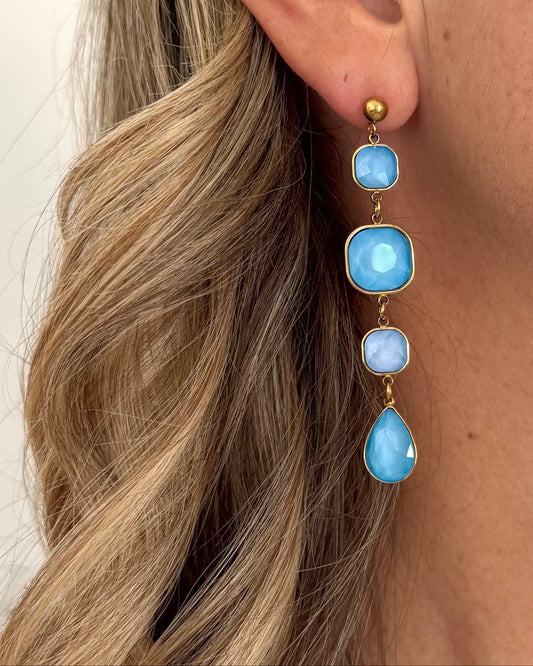 Boucles d'oreilles Coquette Bleu