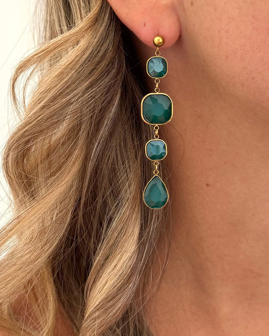 Boucles d'oreilles Coquette Vert