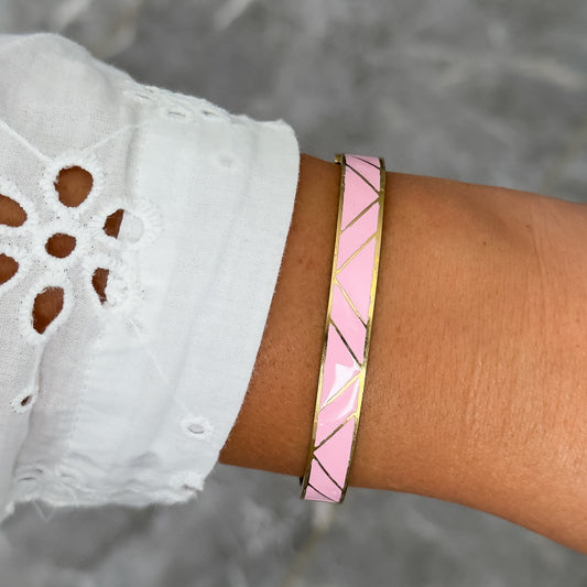 Bracelet Jonc Design Rose - Ligne