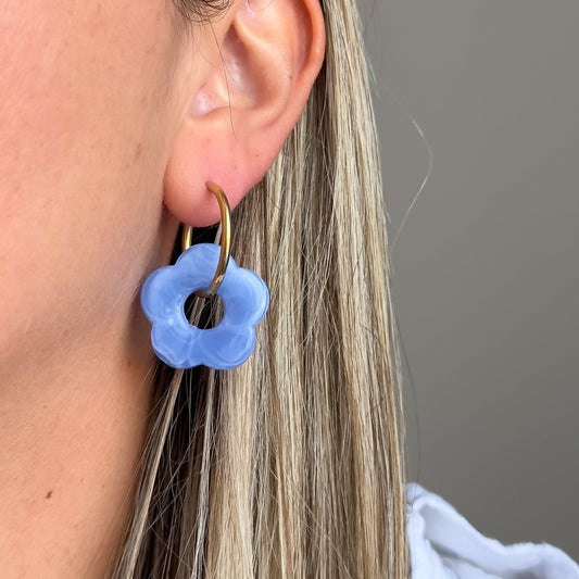 Boucles d'oreilles Denise Bleu