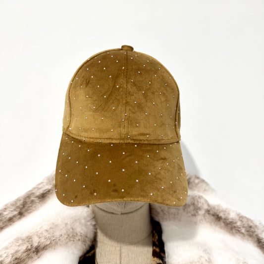 Casquette Velours Strass