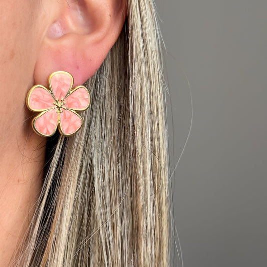 Boucles d'oreilles Janna Corail