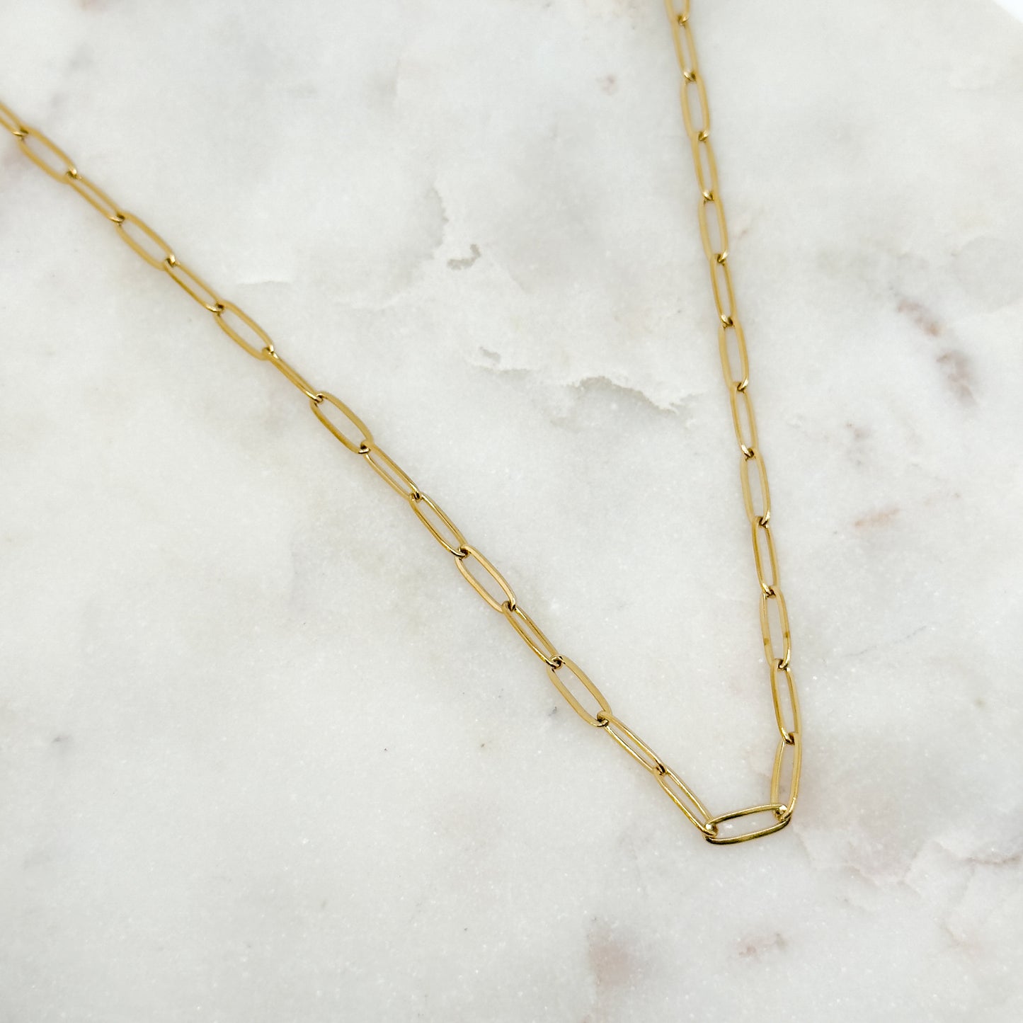Collier Maillons Ovales Plats