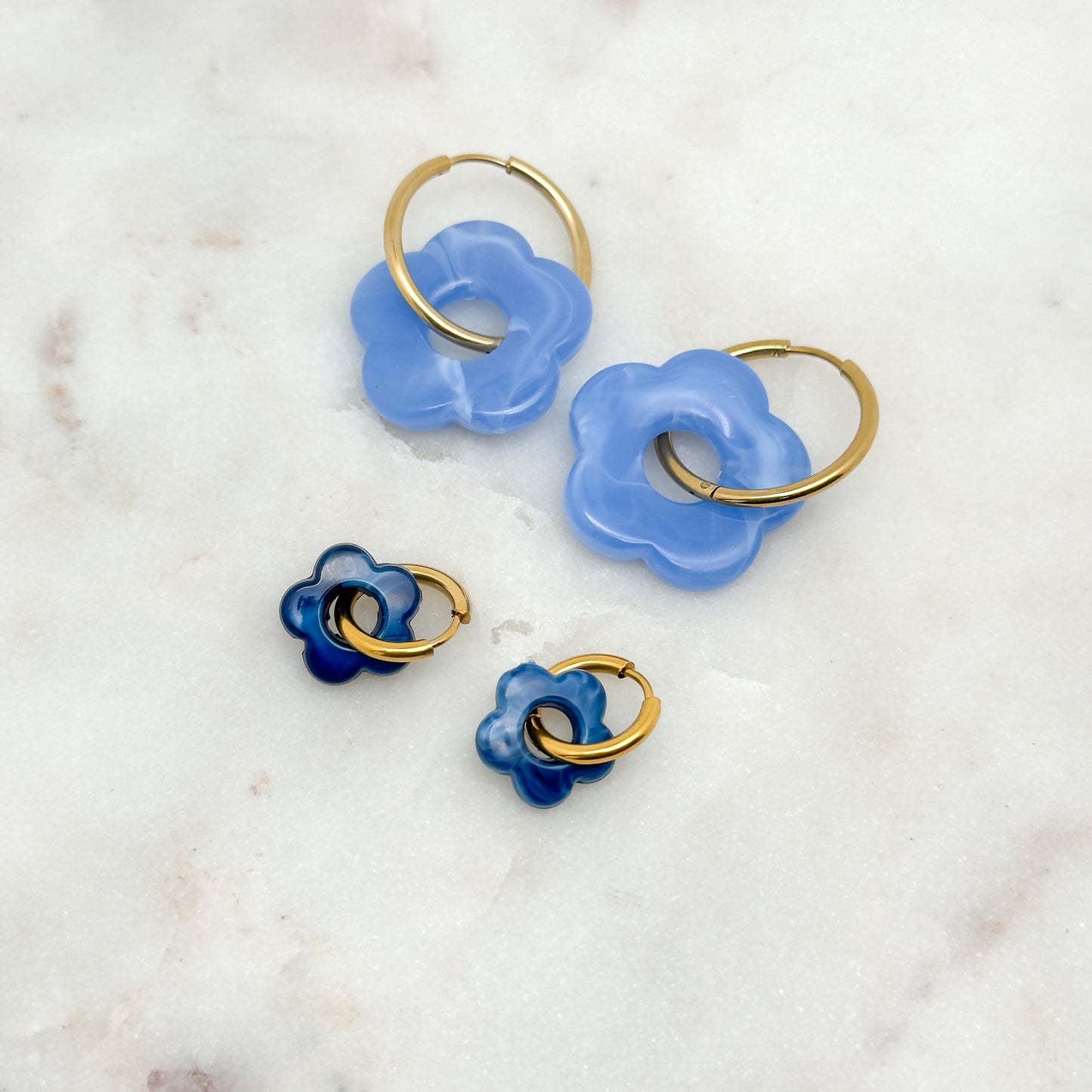 Boucles d'oreilles Denise Bleu