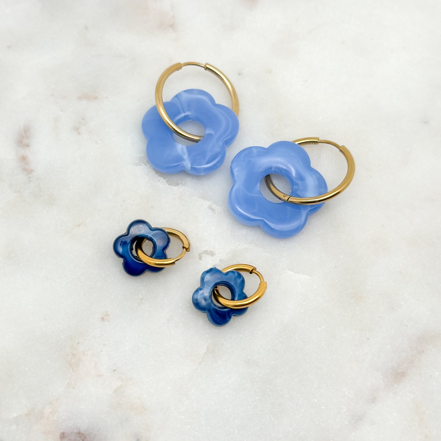 Boucles d'oreilles Denise Mini Bleu