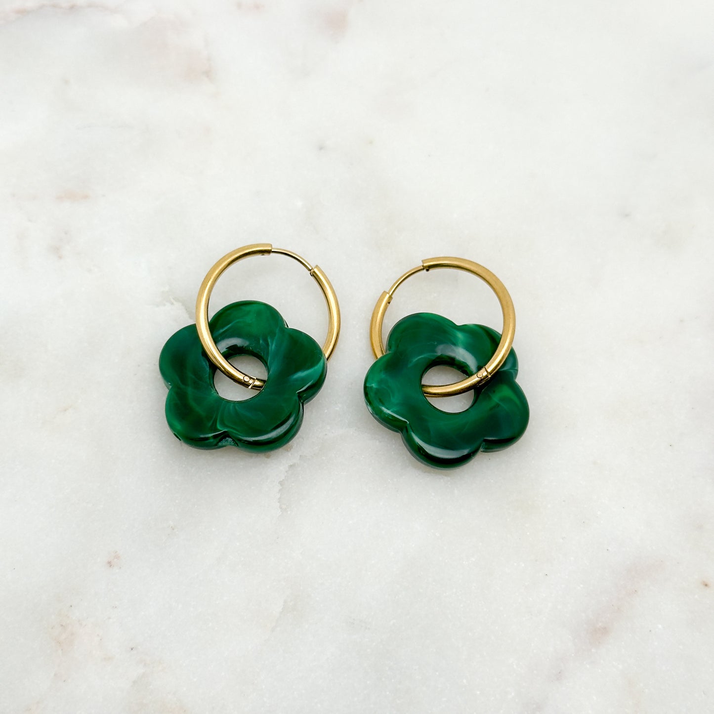 Boucles d'oreilles Denise Vert