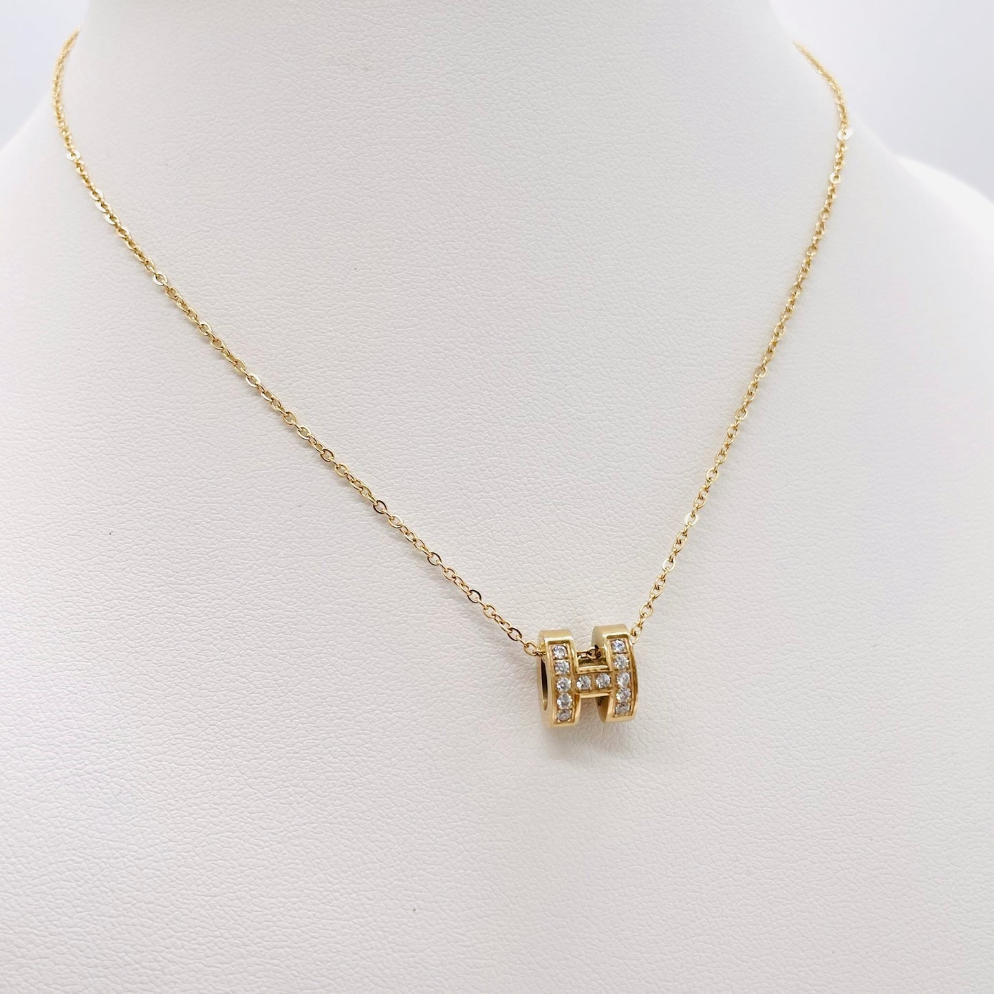 Collier H strass