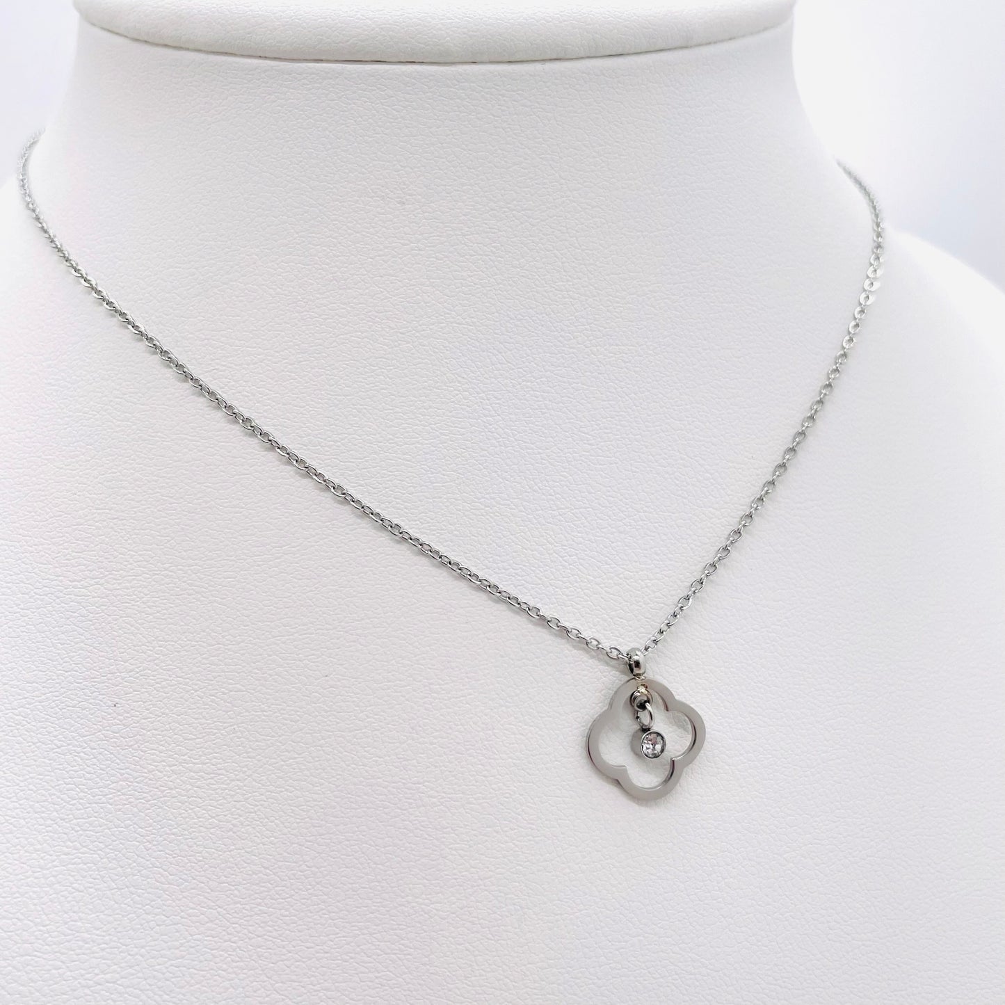 Collier Trèfle Tara argenté