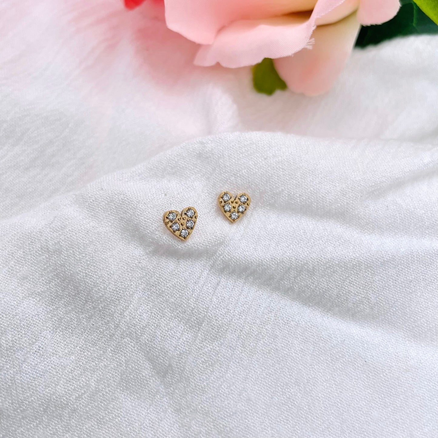 Boucles D'oreilles puce Coeur