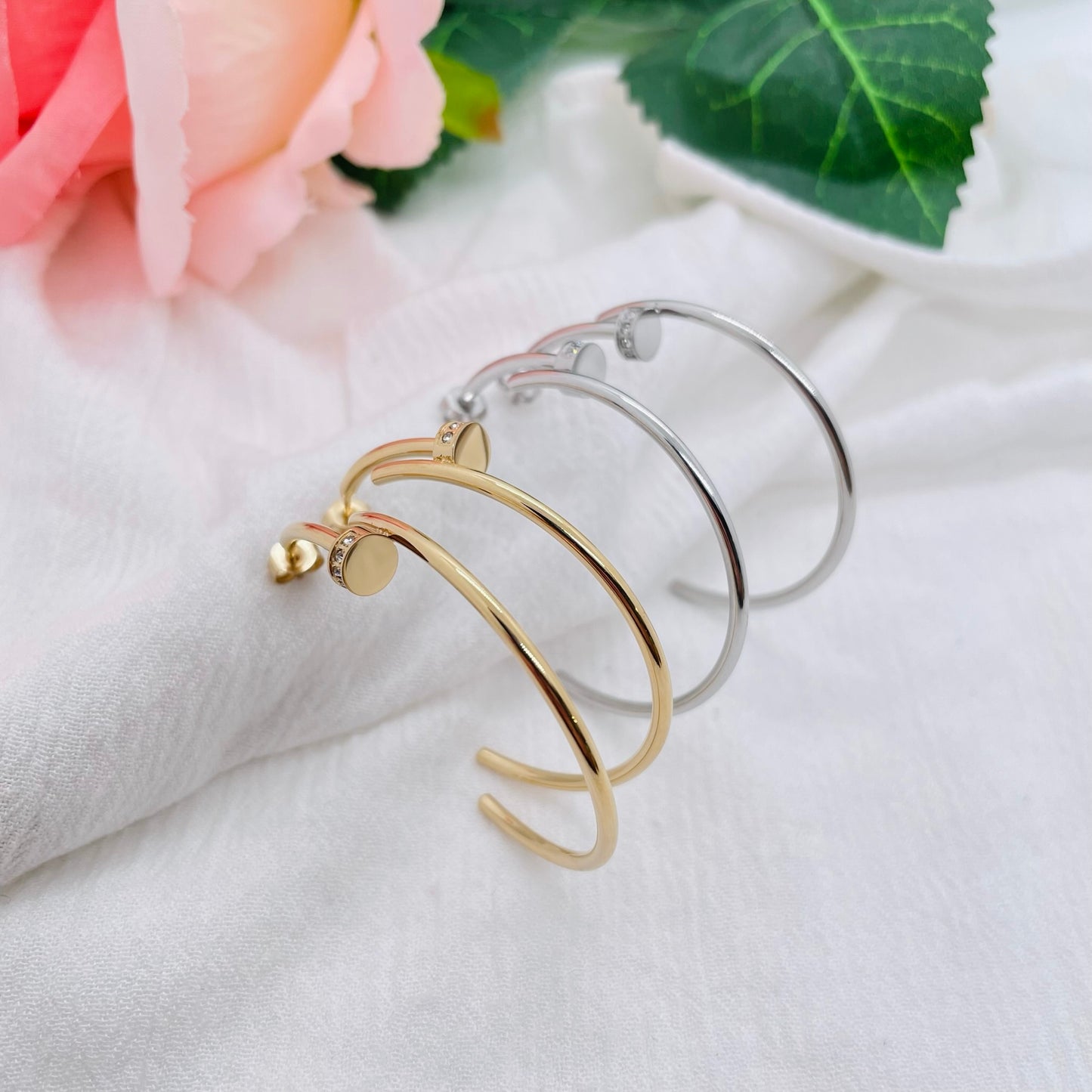 Boucles D'oreilles créoles Clou