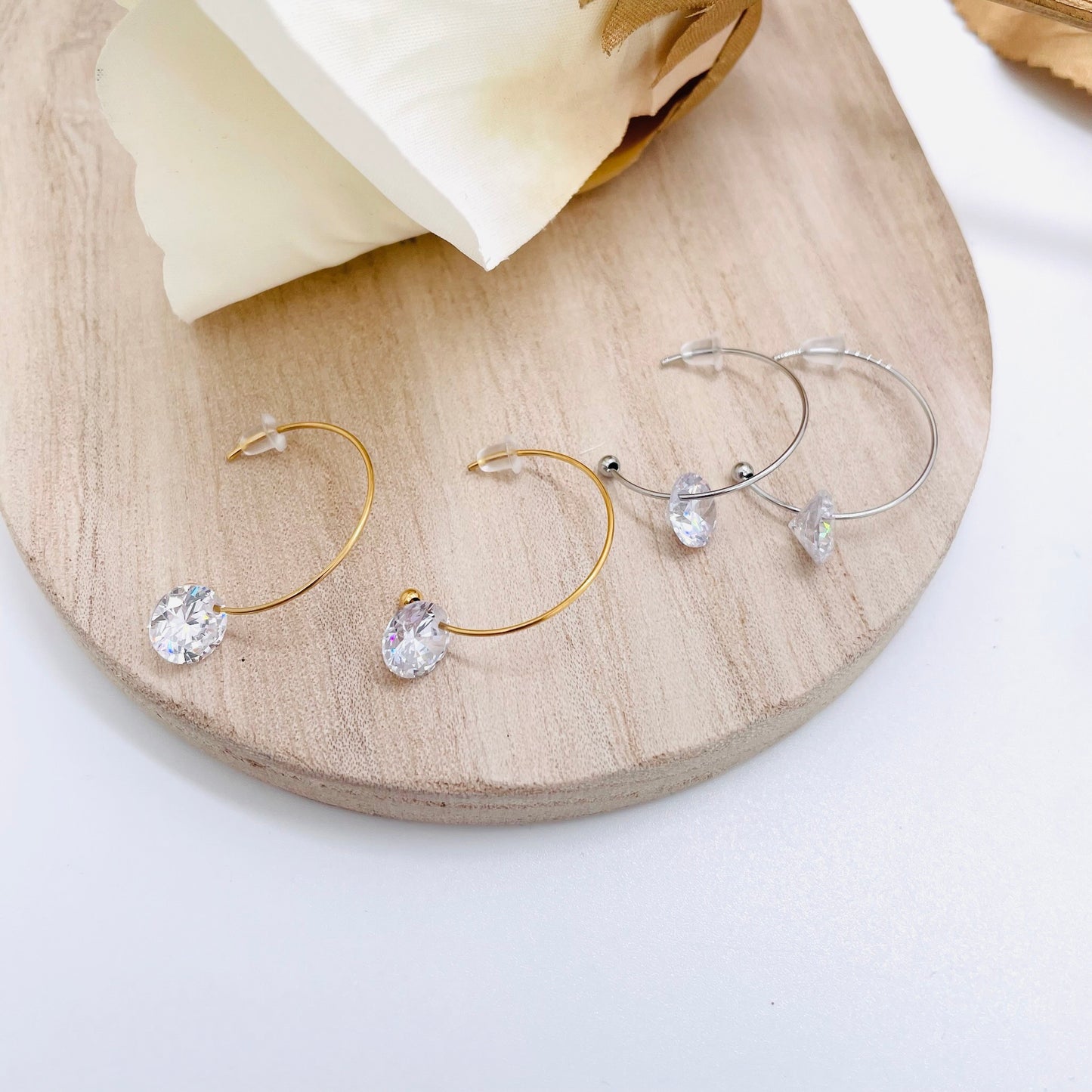 Boucles d'oreilles créoles Angel
