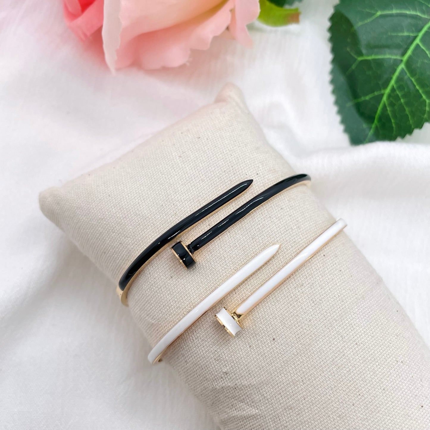 Bracelet jonc Clou bicolore