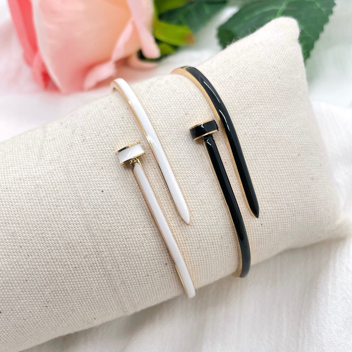 Bracelet jonc Clou bicolore