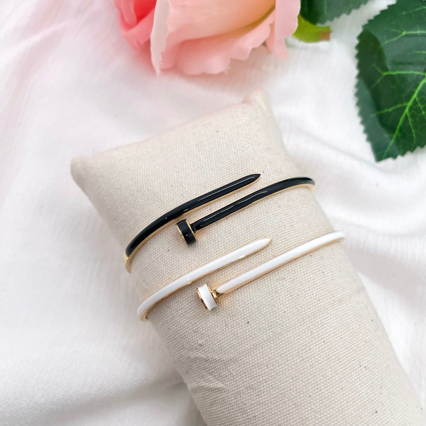 Bracelet jonc Clou bicolore