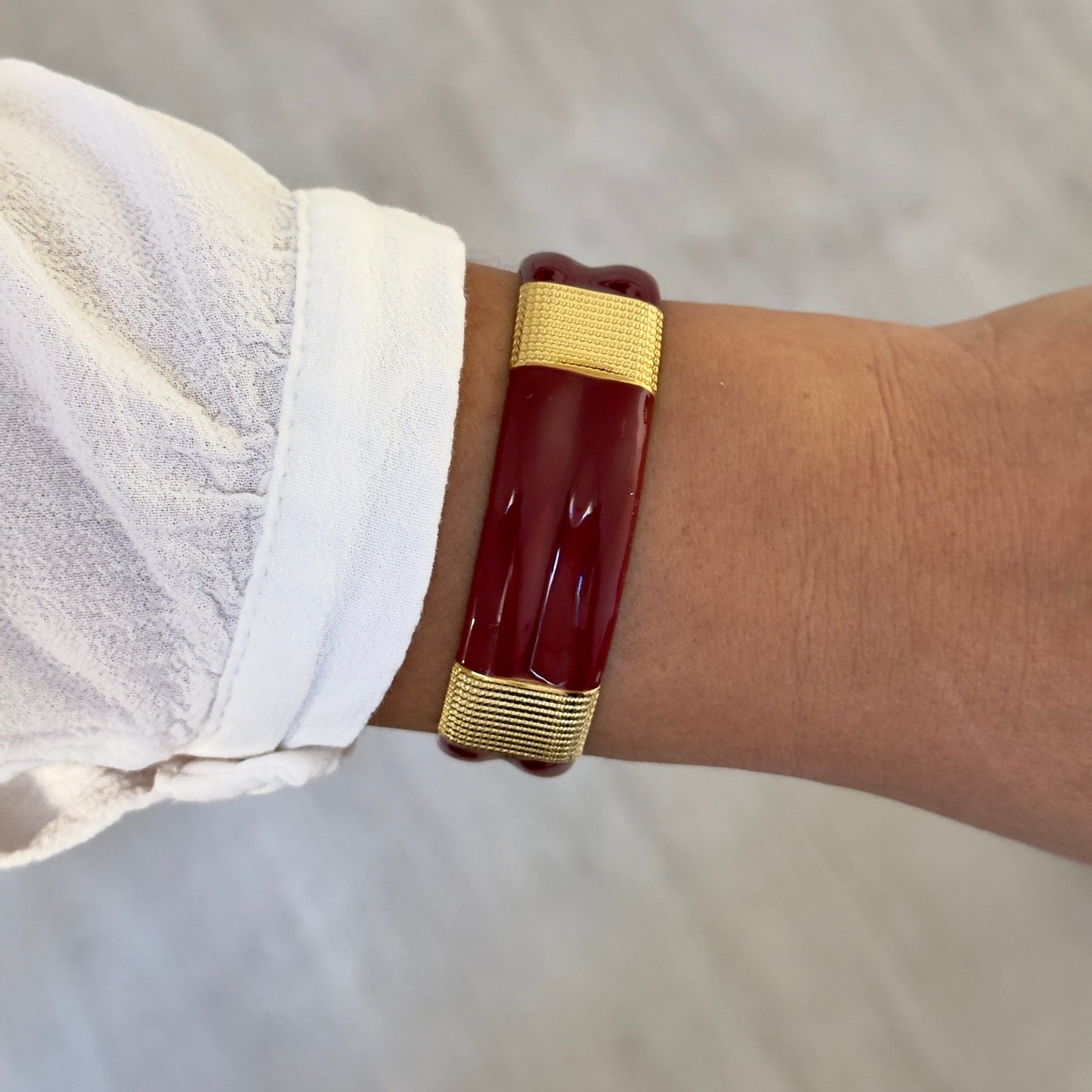 Bracelet Jonc Sienna bordeaux