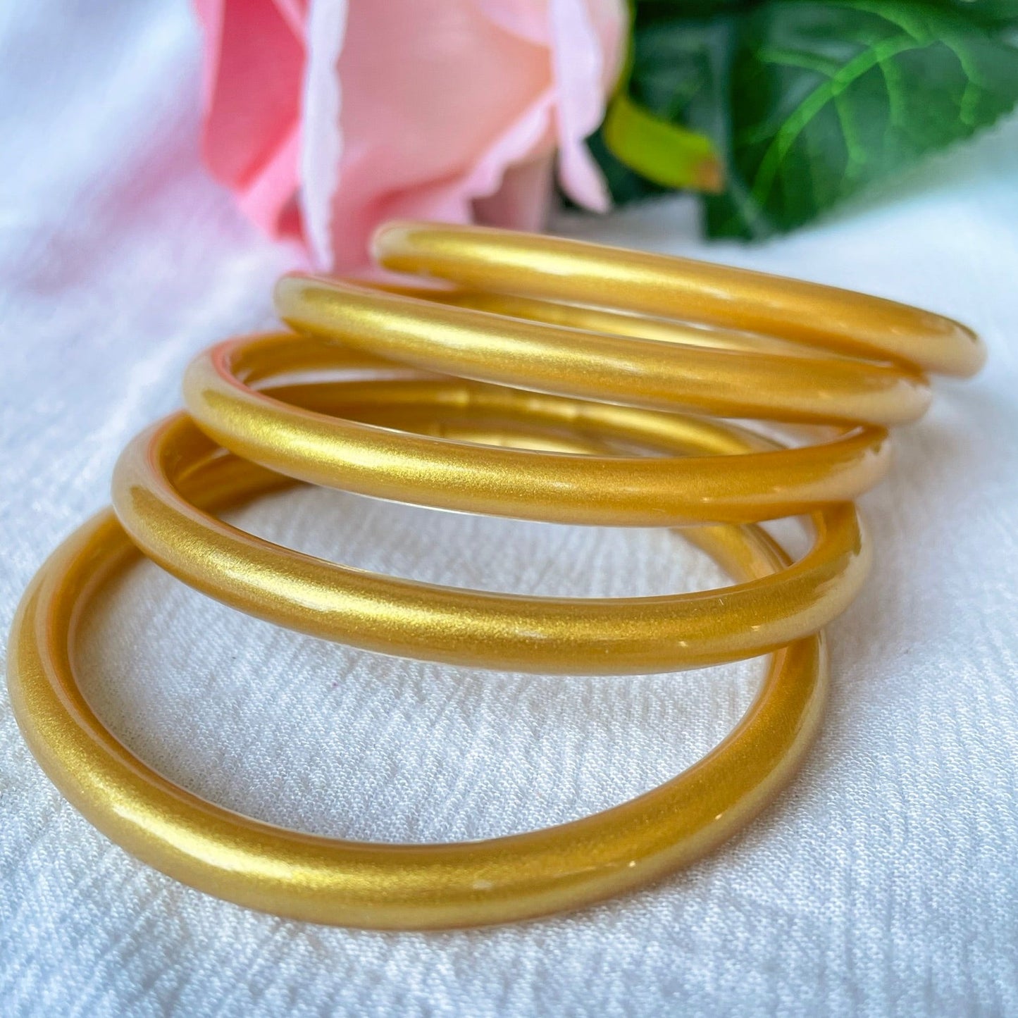 Jonc Bouddhiste maxi light gold enfant