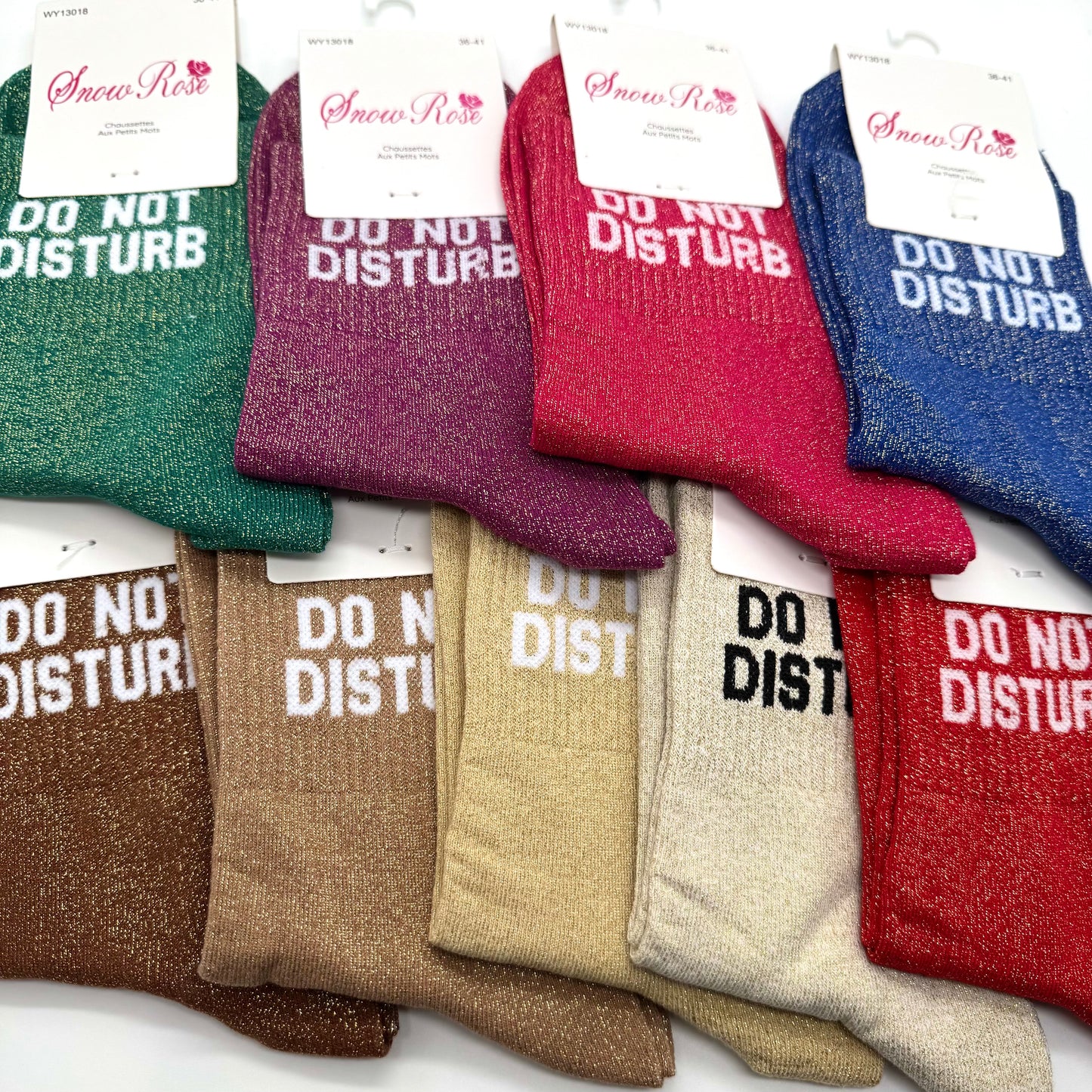 Chaussettes à Paillettes à Message " Do Not Disturb "