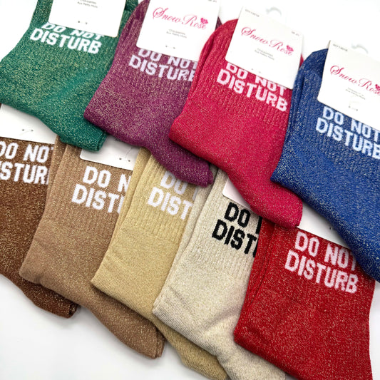 Chaussettes à Paillettes à Message " Do Not Disturb "