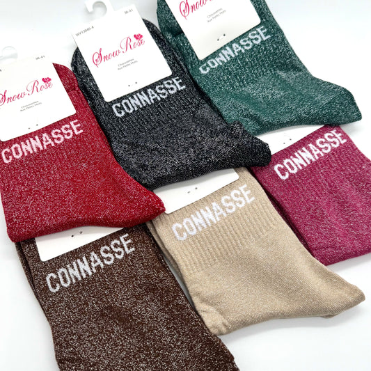 Chaussettes à Paillettes à Message " Connasse "