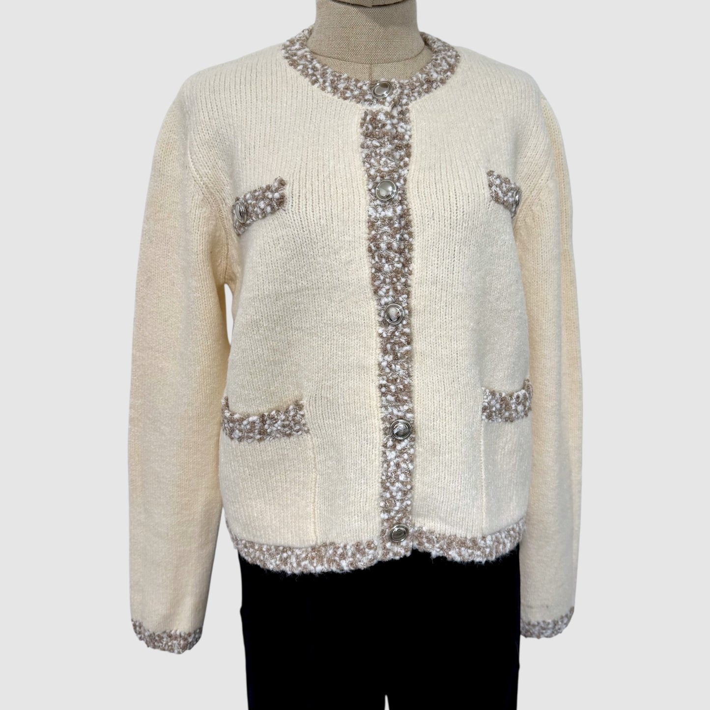 Gilet maille effet tweed