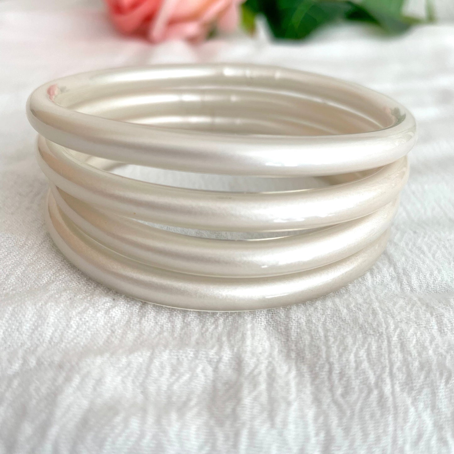 Jonc Bouddhiste maxi blanc enfant