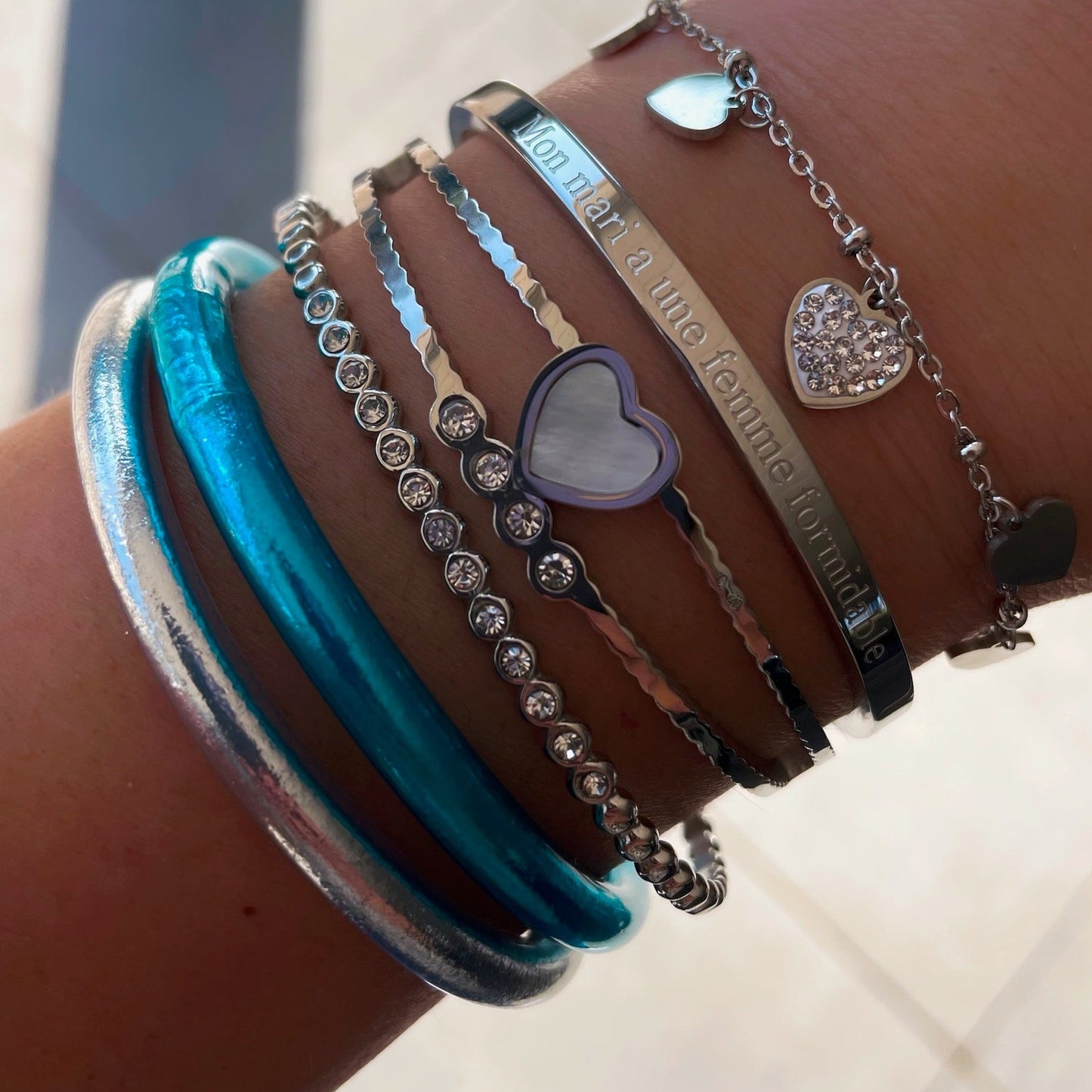 Joncs bouddhistes mantra véritables Bleu