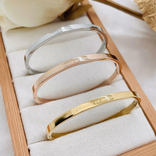 Bracelet message "CHIEUSE ET AMOUREUSE"