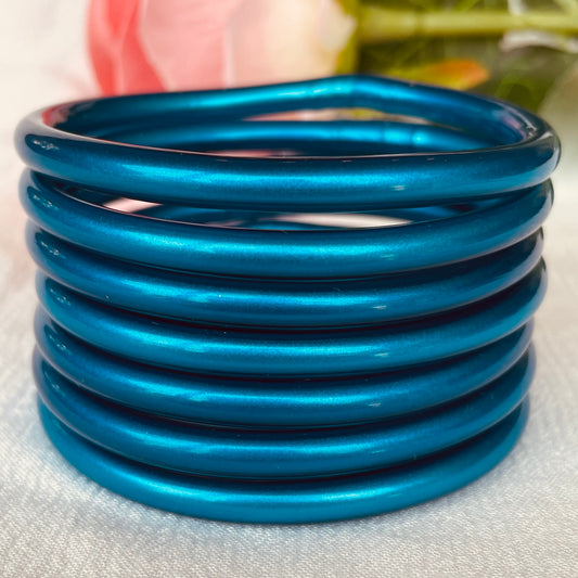 Jonc Bouddhiste maxi bleu acier