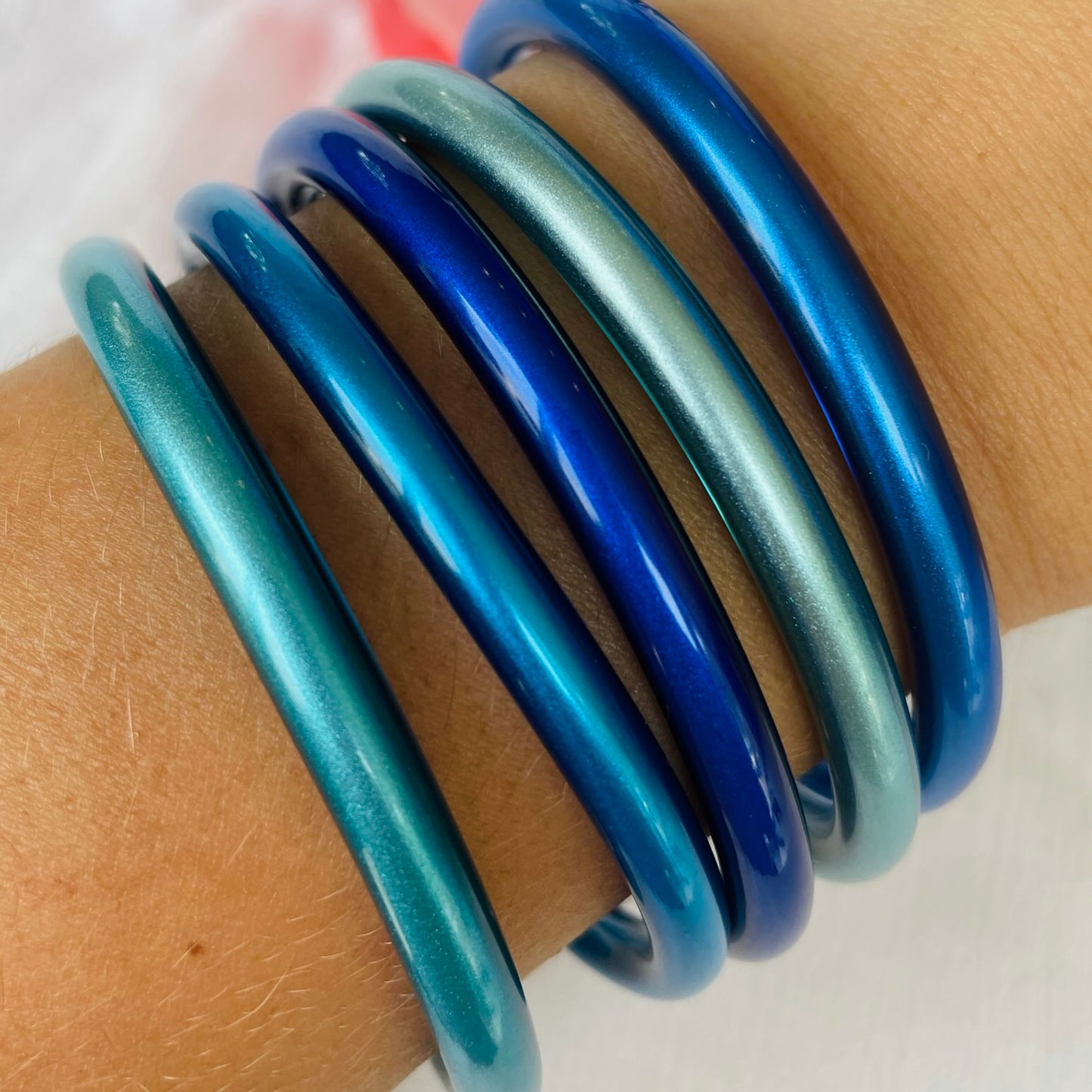 Jonc Bouddhiste maxi bleu acier