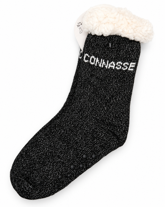 Chaussettes Moumoute paillette "Connasse"