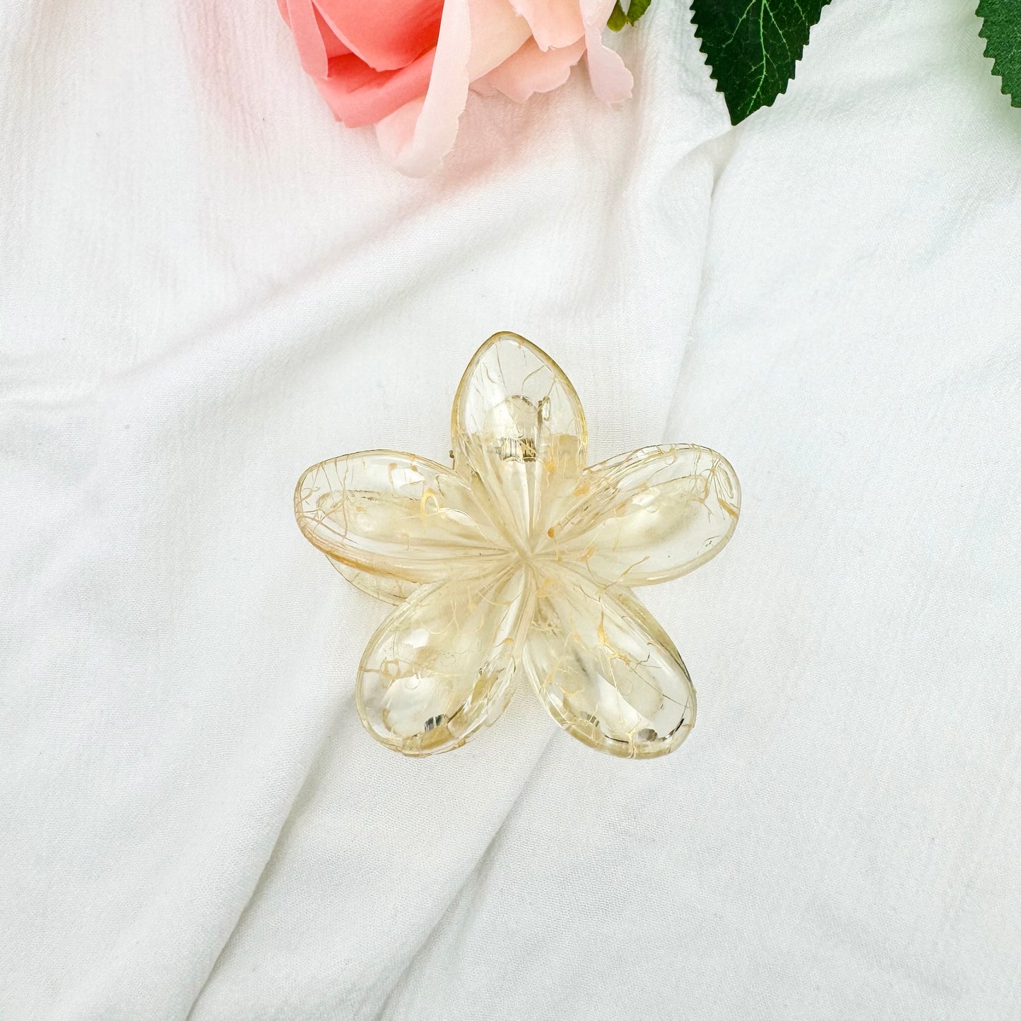 Pince à cheveux Fleur marbré