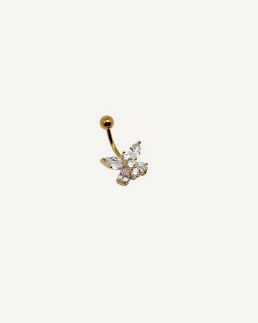 Piercing nombril Papillon Strass
