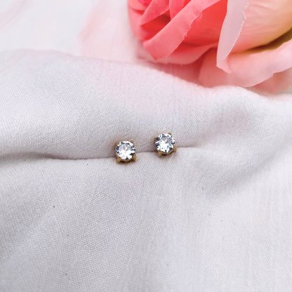Boucles d'oreilles Strass 6mm