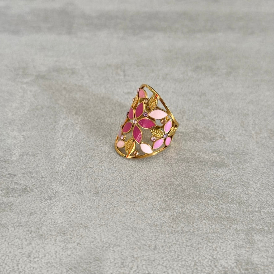 Bague Fleur Rose