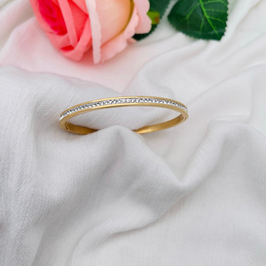 Bracelet jonc Strass doré
